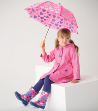 Load image into Gallery viewer, Glitter Hearts Rain Jacket
