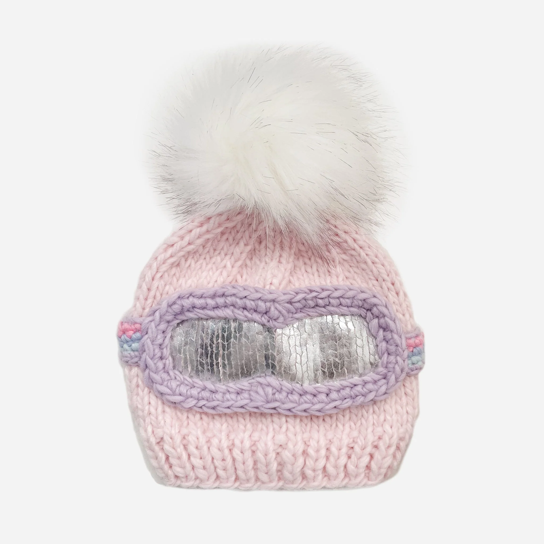 Think Pink Ski Goggle Pom Hat