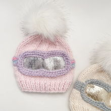 Load image into Gallery viewer, Think Pink Ski Goggle Pom Hat
