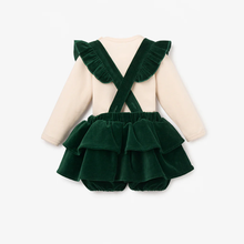 Load image into Gallery viewer, Velvet Ruffle Bloomer &amp; Bodysuit
