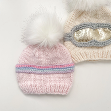 Load image into Gallery viewer, Think Pink Ski Goggle Pom Hat
